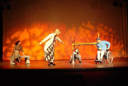 Mental Health Patients On Stage for Therapy